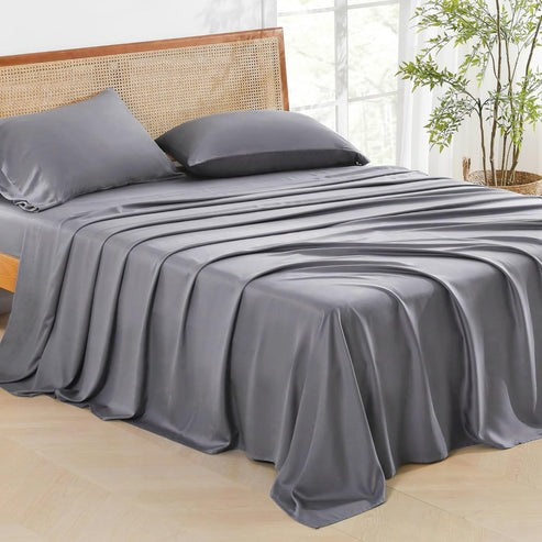 Dreamlooms  Pure Bamboo Bedsheet (Dark Grey)